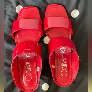 Calvin Klein Red Sandals